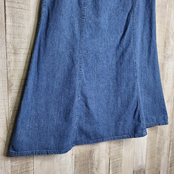 Vintage Pendleton Blue Midi A-Line Jean Skirt. Size 16 - Picture 7 of 11